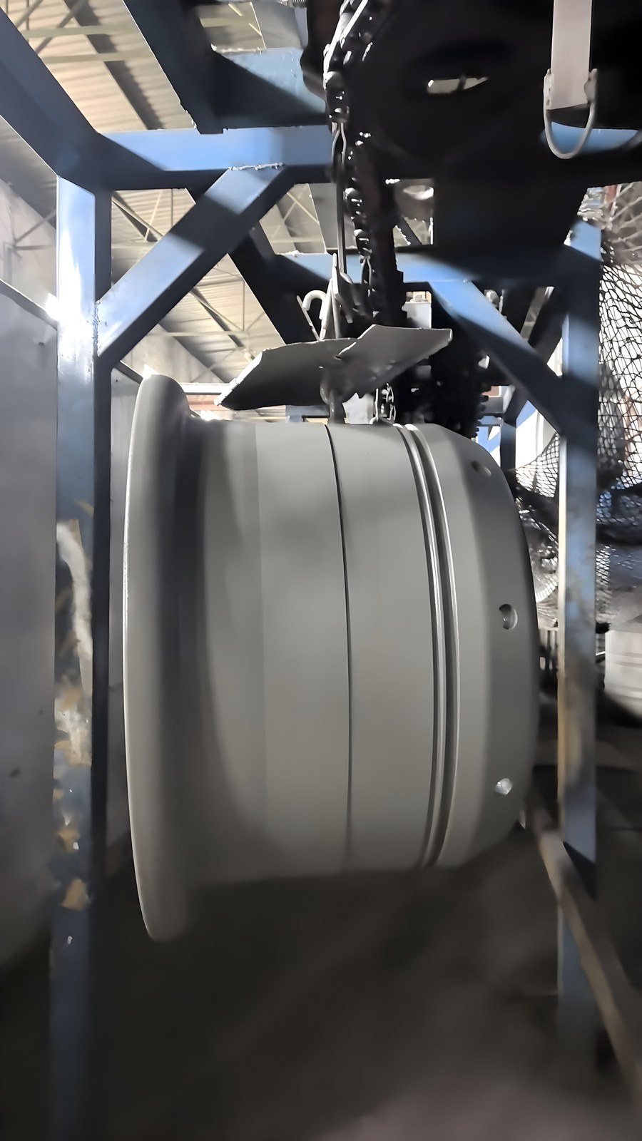 Mining wheel on the coating line